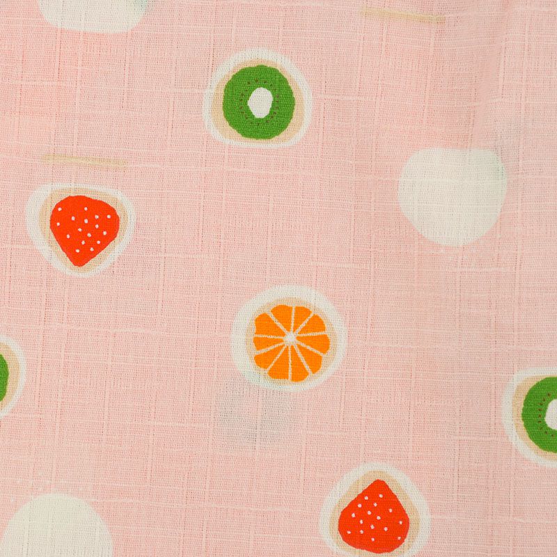 akachan honpo - 兩件式甚平-水果大福-粉紅色