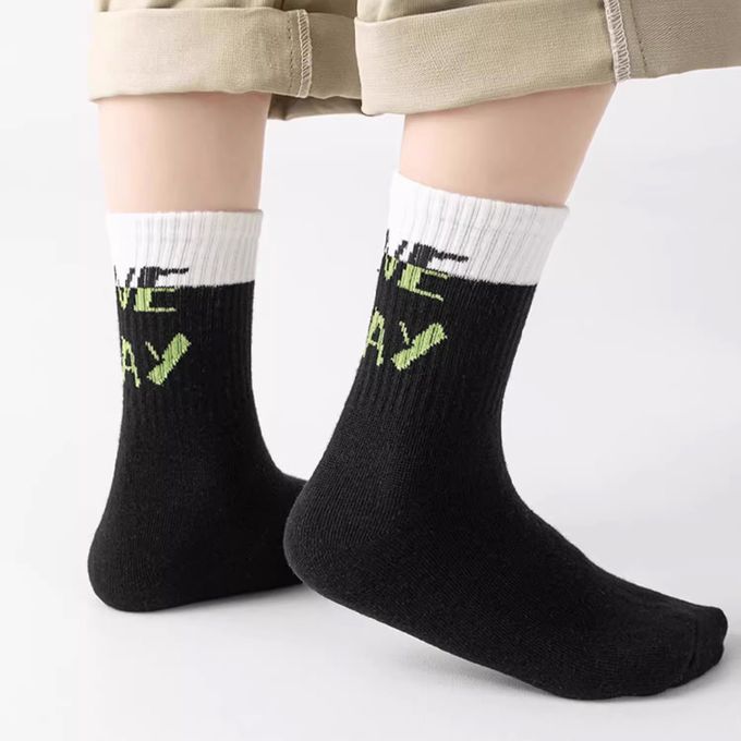 腳ㄚ子 - 幼/兒童棉質中筒襪 童襪 襪子 棉襪 兒童襪-快樂熊