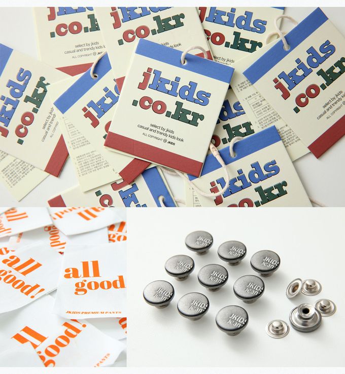 韓國 J KIDS - 鬆緊腰牛仔風縫線褲裙-牛仔藍