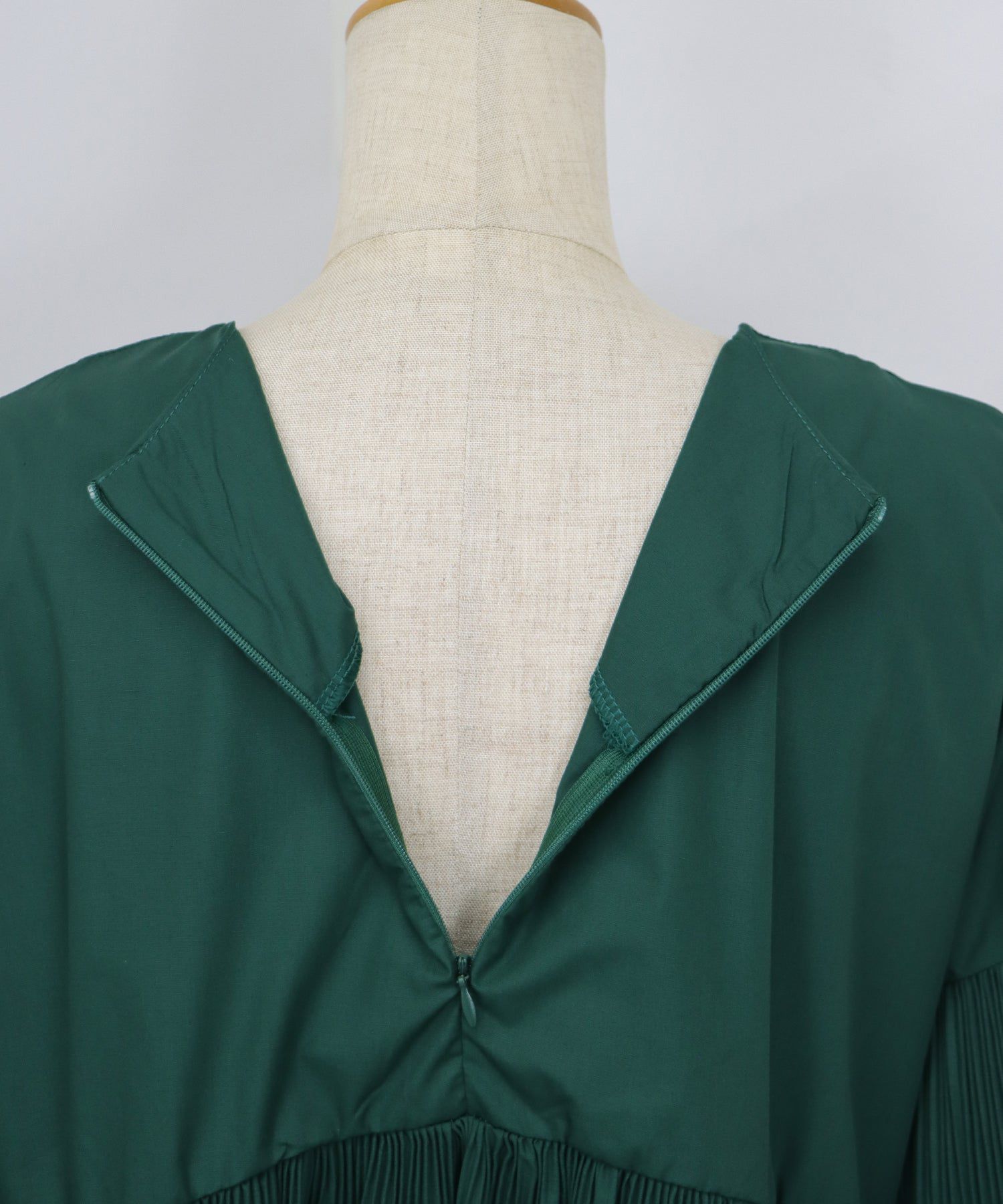 日本 BLUE EAST - 楊柳拼接五分袖上衣-奶茶