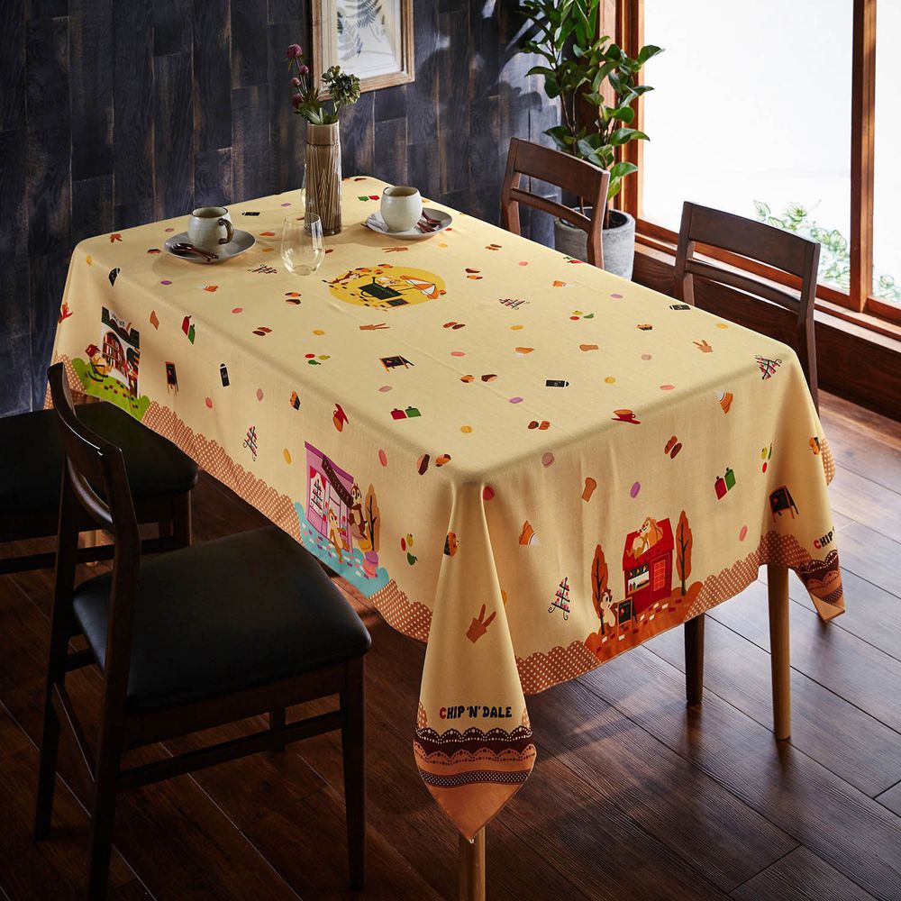 日本千趣會 - 迪士尼防潑水印花桌巾-奇奇蒂蒂