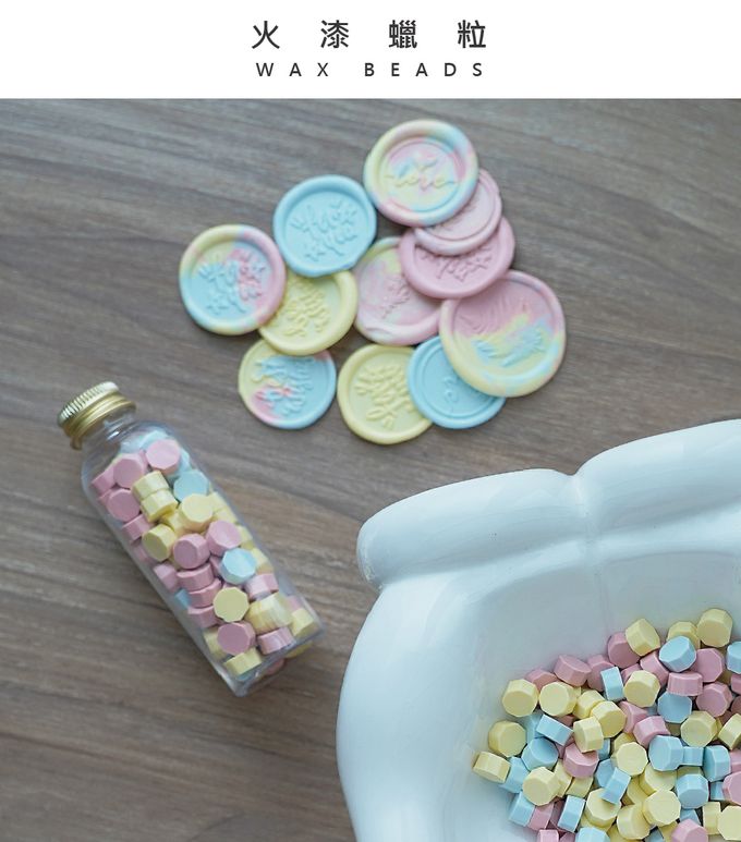 HAPPYMT - 火漆蠟粒大罐裝-回憶美好童年-粉藍黃色系