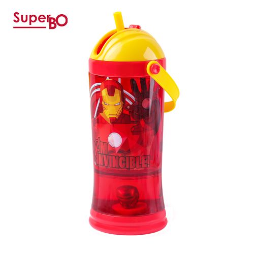 SuperBO - 提把吸管水壺-鋼鐵人-310ml