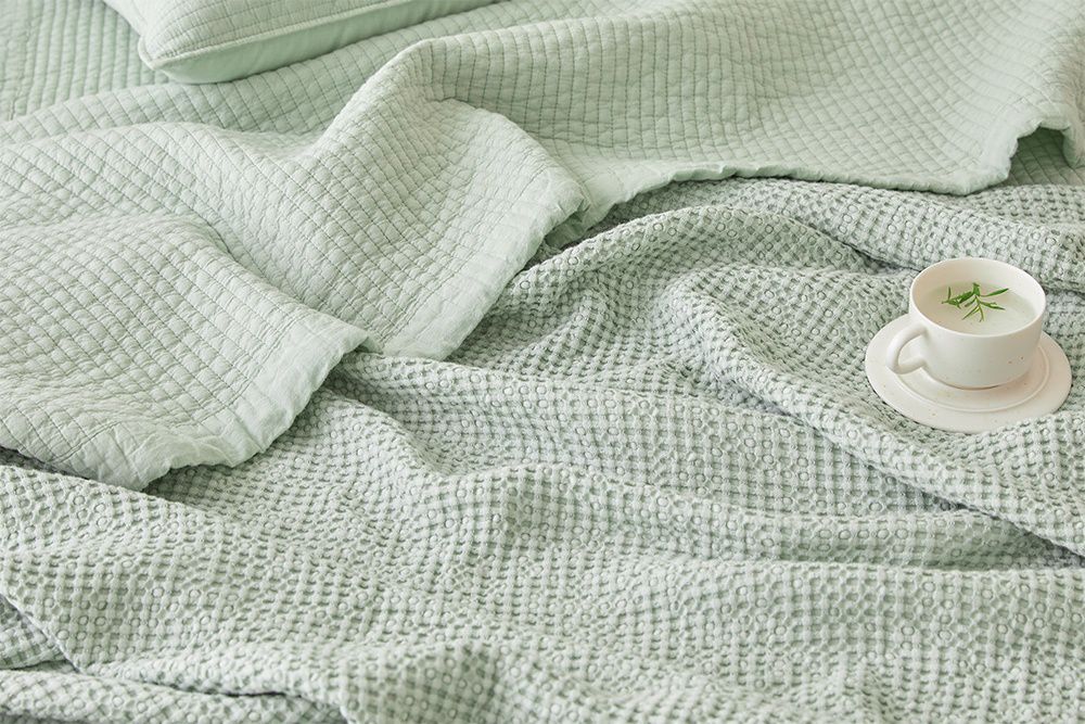韓國 Maatila - 天絲莫代爾鬆餅被毯-薄荷