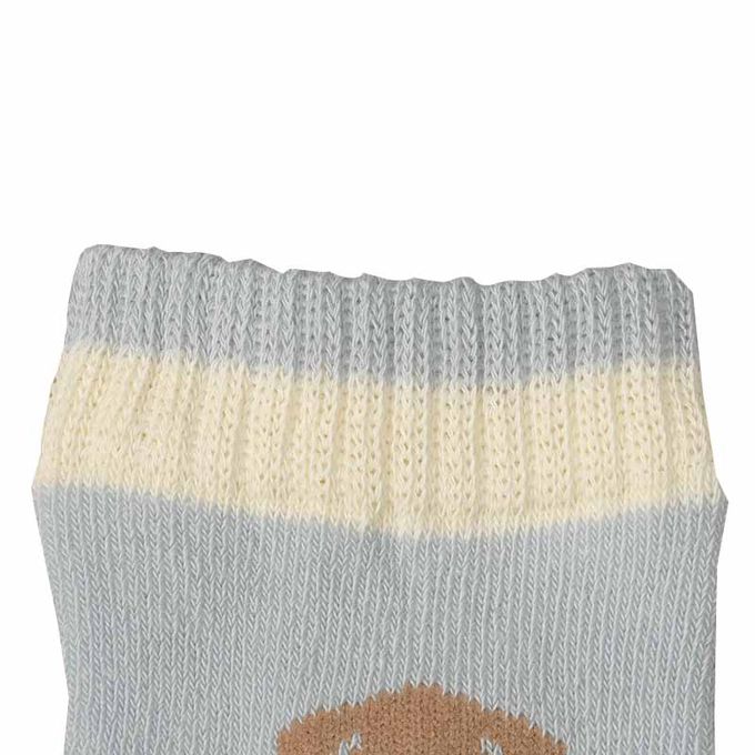 akachan honpo - 新生兒有機棉襪2入組-狗-淺藍色 (7～9cm)