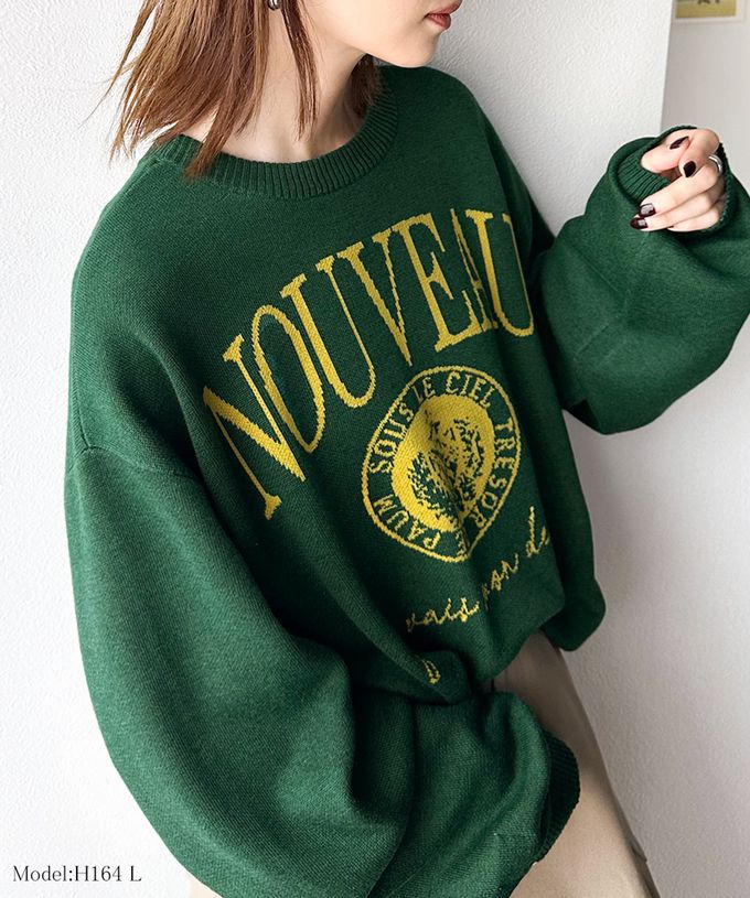 日本 Classical Elf - Java 4WAY美式印花厚磅針織大學T-灰