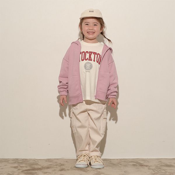 日本 b-ROOM - 定番標語百搭長袖上衣-象牙白