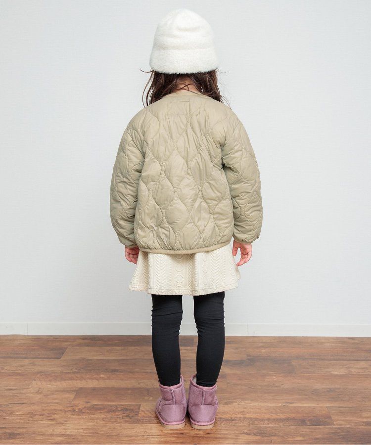 日本 BREEZE - 圓領好搭絎縫鋪棉外套(可機洗)-紅