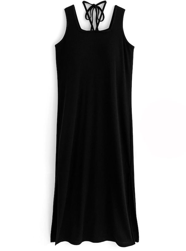 日本 GRL - 美式休閒綁帶無袖洋裝-卡其