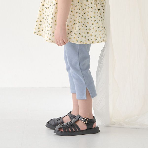 日本 Lycee mine - [官網熱銷] 腰間滾邊側開叉七分褲-格紋-卡其