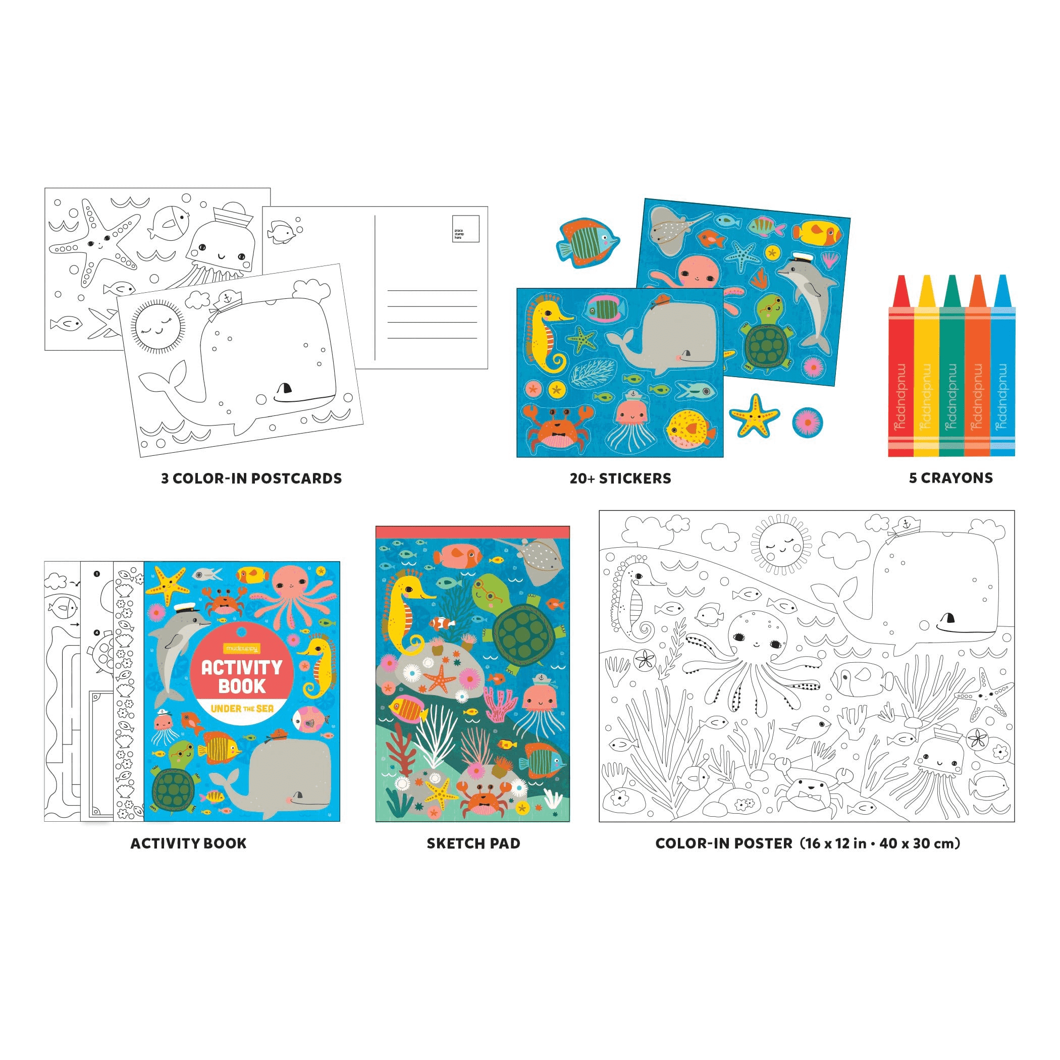 美國 mudpuppy - 隨身遊戲組-海底世界