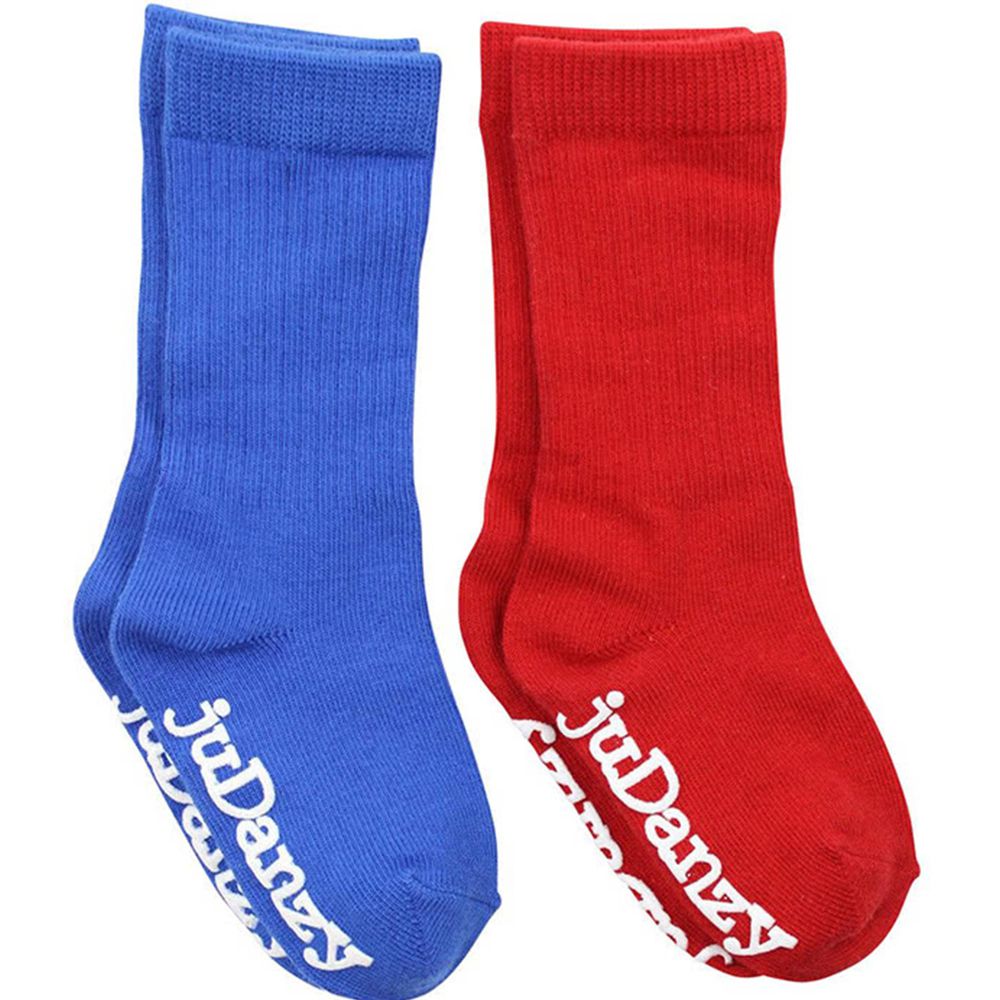 美國 juDanzy - 長襪兩入組-藍與紅