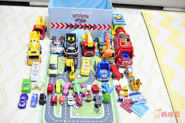 日本 U-COMPANY - 遊戲背景玩具折疊收納箱-賽車