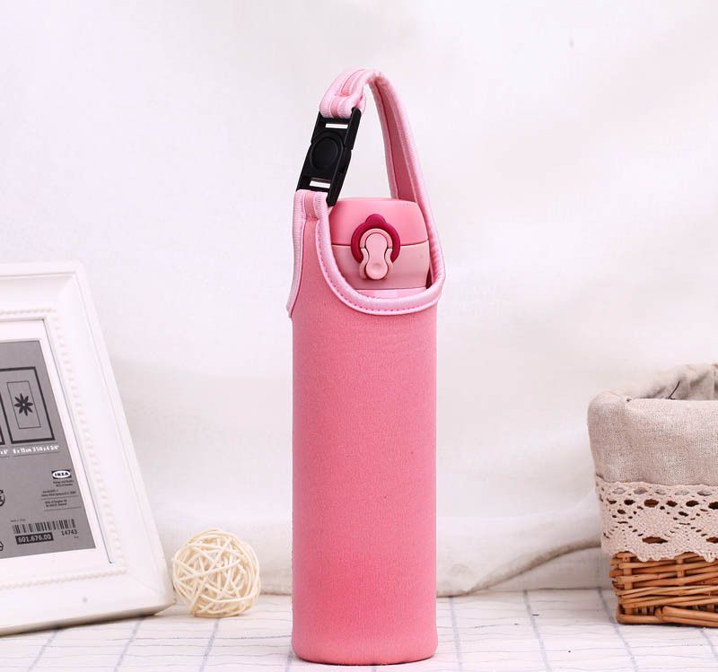 防摔保溫杯手提杯套-酒紅色