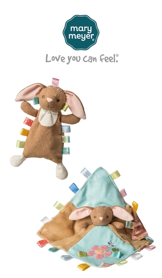 美國 MaryMeyer 蜜兒 - 小麥兔迎新禮盒-標籤親膚安撫巾+標籤玩偶安撫巾