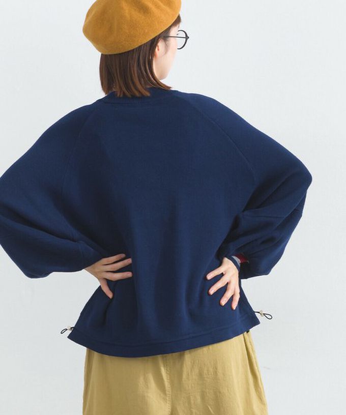 日本 Lupilien - 明亮撞色學院風抽繩針織上衣-灰