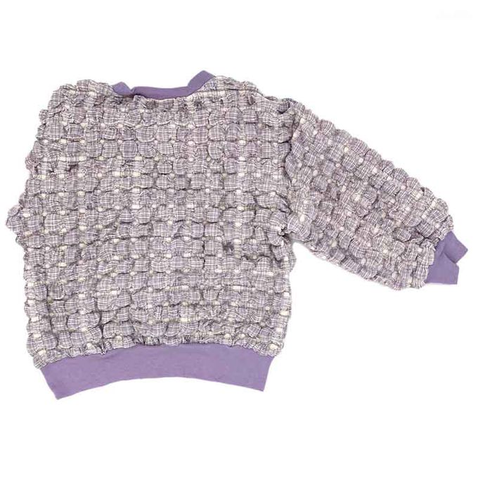 akachan honpo - T恤-紋理感布料-紫色