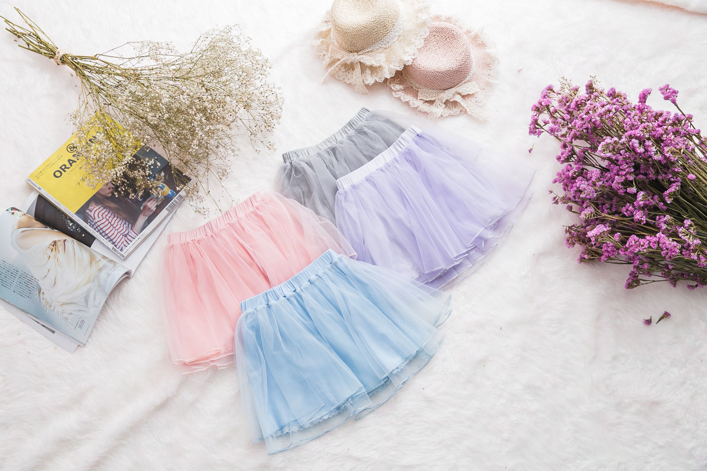 Peachy - 北鼻款*獨家訂製綿柔空氣紗裙-短裙款-蜜桃粉