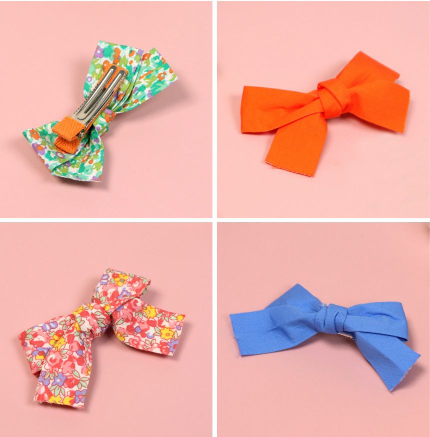 韓國 Bimbo Bimba - 髮夾2入組-蝴蝶結-紫