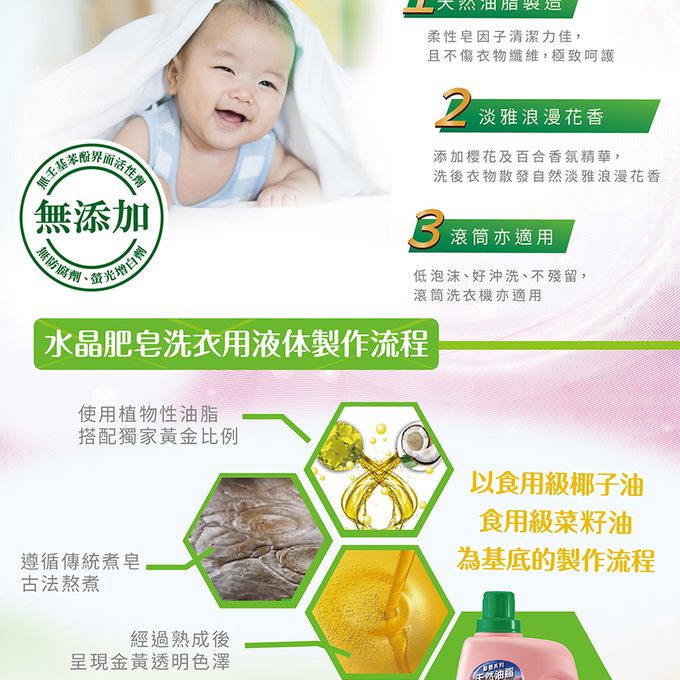 南僑 - 水晶肥皂洗衣液體皂2.4kg (櫻花百合)