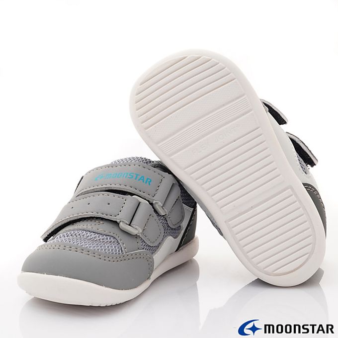 Moonstar日本月星 - 月星寶寶學步機能童鞋款-MSCNB3097灰(寶寶段)-機能運動鞋-灰