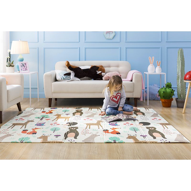 akachan honpo - 可折疊柔軟遊戲地墊-動物 (約148×198×1cm)-適用年齡：1歲以上