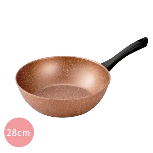 極輕古銅金不沾炒鍋-28cm