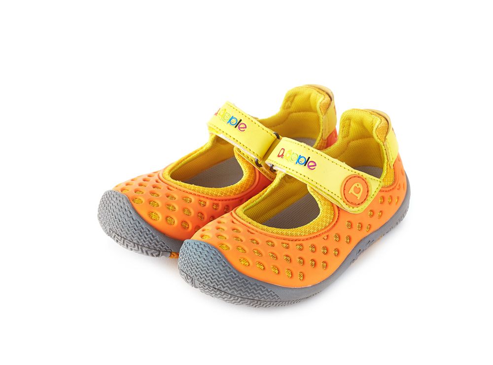 Dr. Apple - 機能童鞋-洞洞涼一夏超cute休閒童鞋-橘
