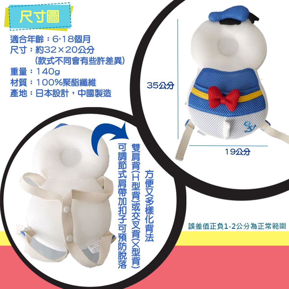 Disney 迪士尼 - 護頭背包-米妮