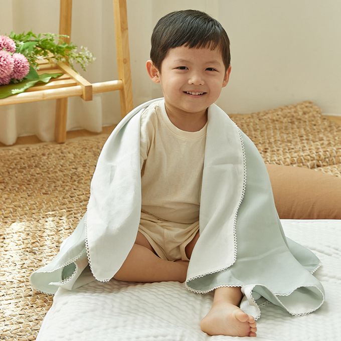 正韓Hello HiZoo - 3D透氣雙面涼感被/透氣被/冷氣被_嬰兒款-薄荷綠