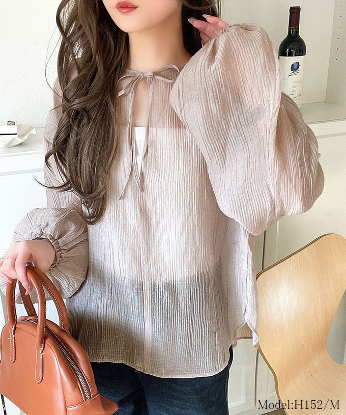 日本 Classical Elf - 浪漫優美透膚2way長袖罩衫-白