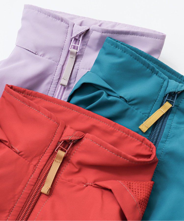 日本 BREEZE - 防潑水繽紛撞色連帽休閒外套-土耳其藍x棕