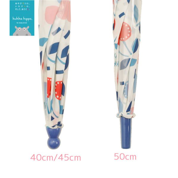 日本 kukka hippo - 兒童單片透明直傘-櫻桃甜心