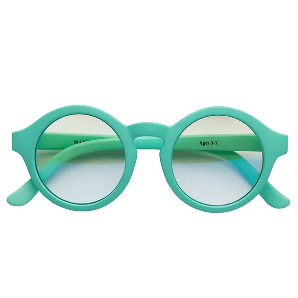 MiniTutu - 藍光眼鏡-圓框綠-綠色
