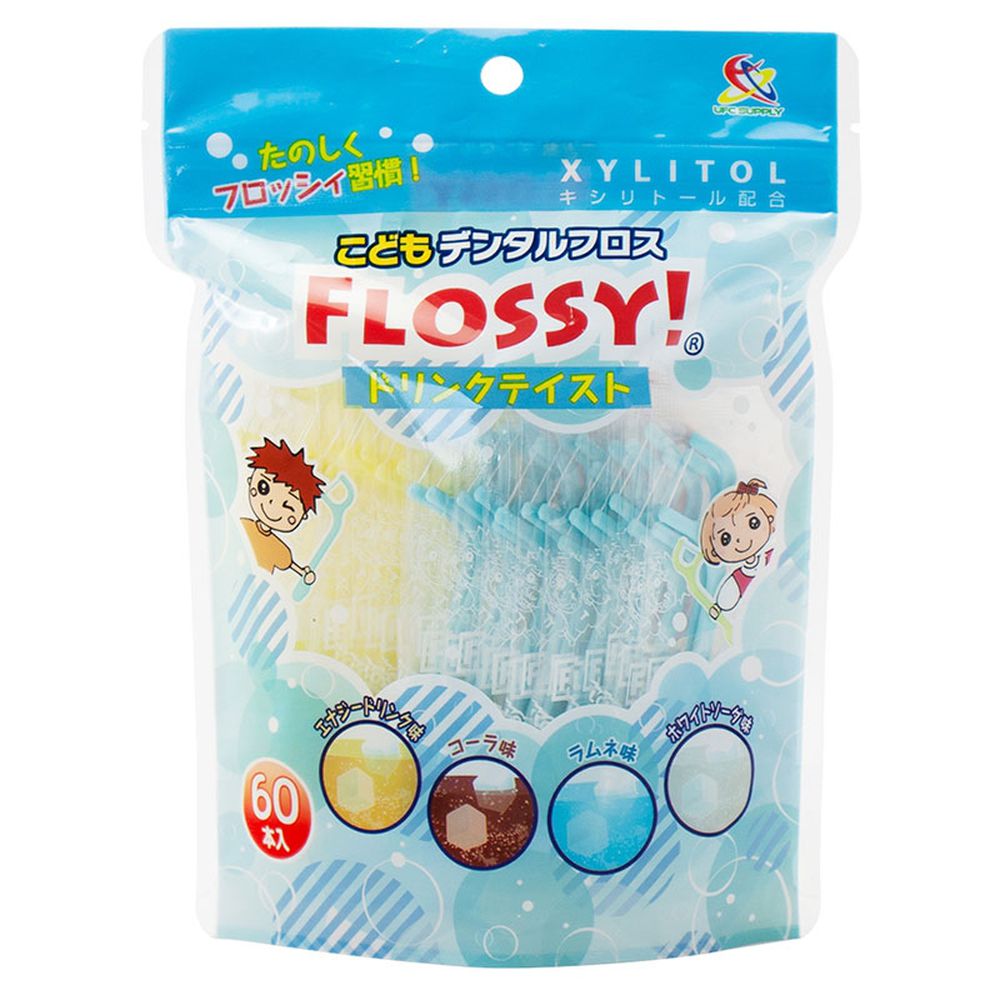 FLOSSY 飲料風味牙線棒-60支