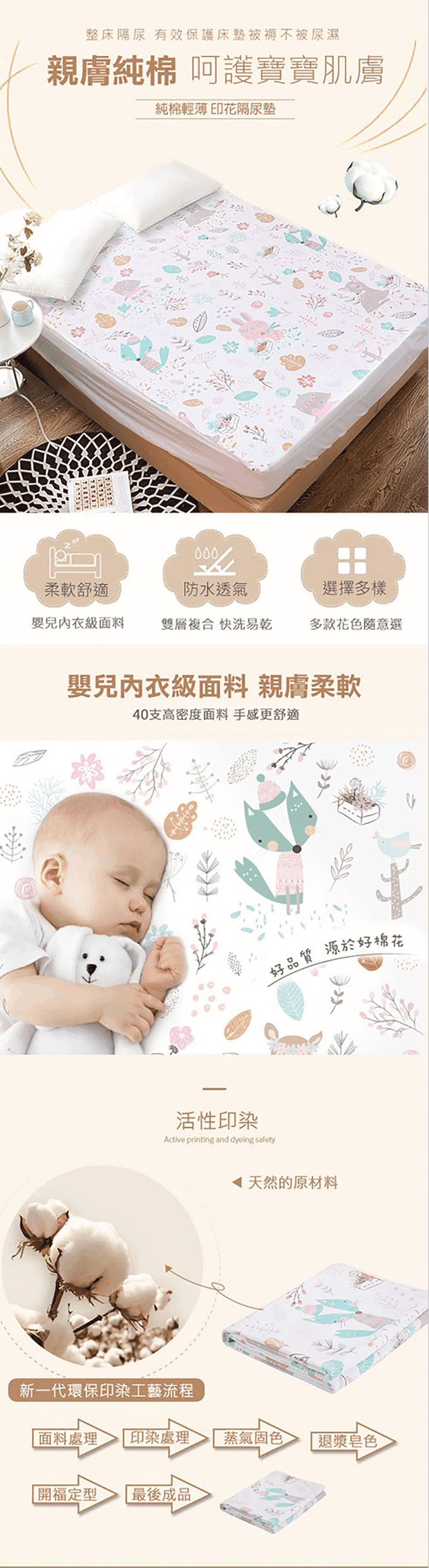 JoyNa - 防水隔尿墊床單 保潔墊 寵物墊-克维爾假日 (180*200加大雙人床)