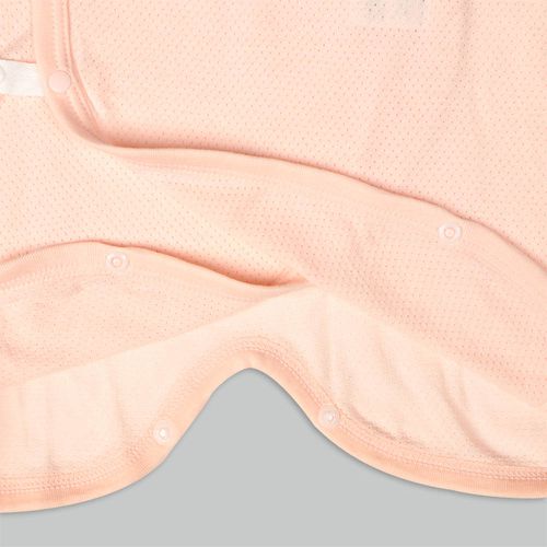 網眼新生兒內衣6件組按扣款-無袖短袖 小花-橘色 (50cm)