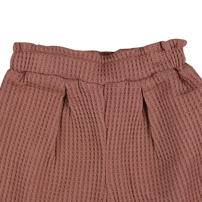 akachan honpo - 短褲 華夫格-咖啡色