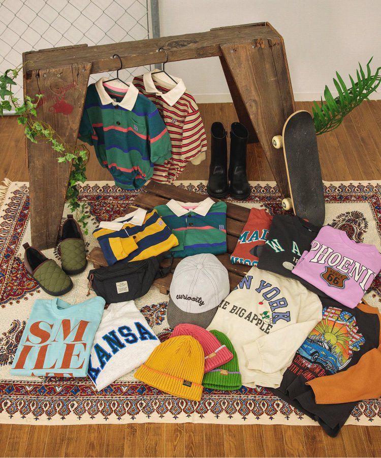 日本 BREEZE - 橄欖球風橫條長袖polo衫-紅卡其