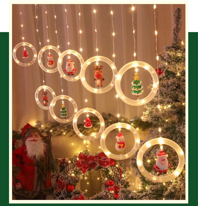 聖誕節雪花LED彩燈(八功能款)-聖誕樹 (長度約300cm)