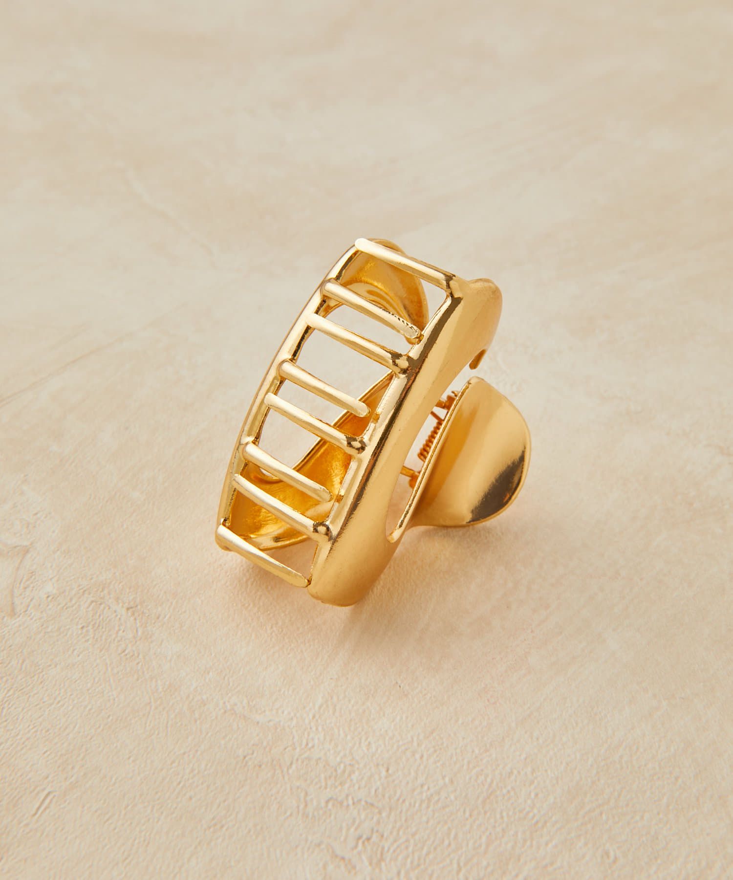 日本 Lattice - 時尚弧形金屬髮夾/鯊魚夾-金