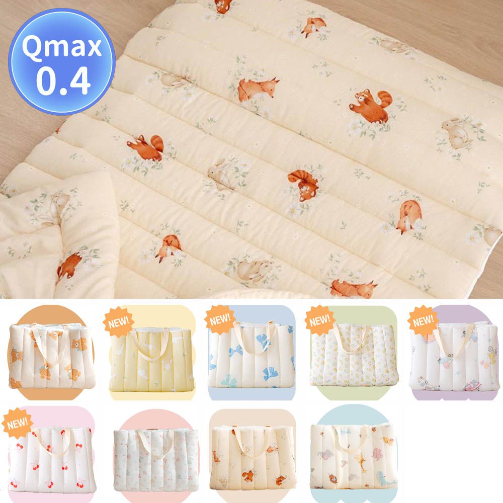 極致柔軟天絲莫代爾雙面涼感4cm厚墊睡袋組-田園小動物