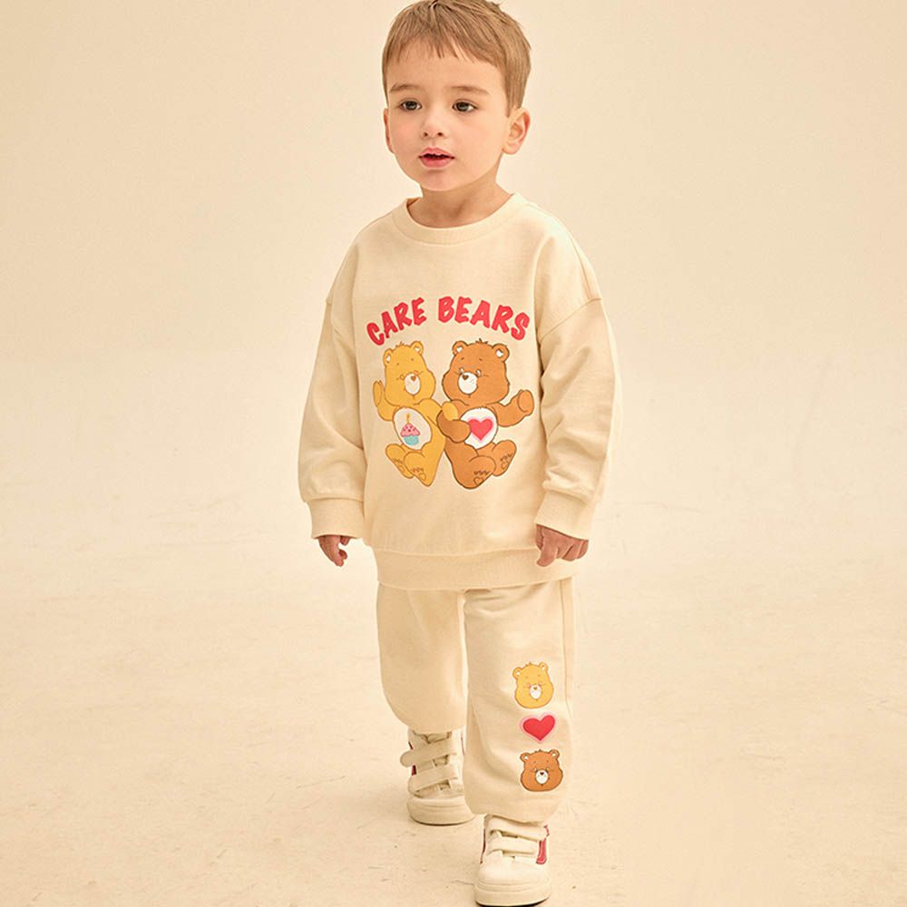 聯名款好朋友勾手手長袖套裝-奶油米