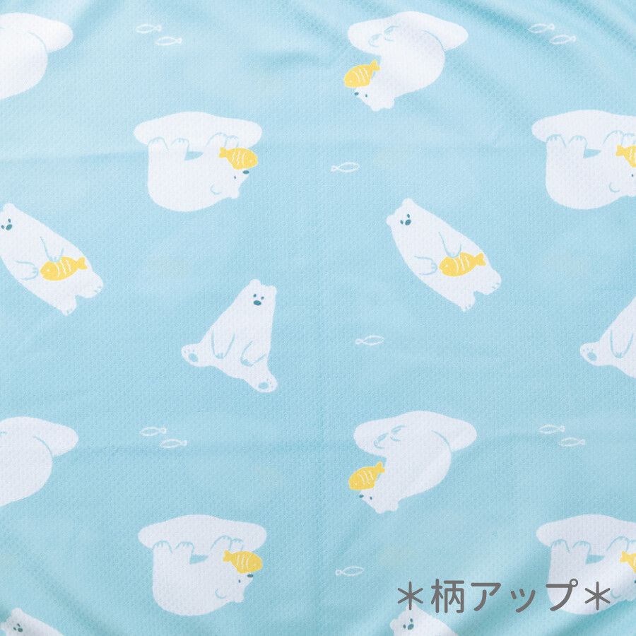 日本 LIV HEART - 抗UV水涼感巾(附收納袋)-檸檬企鵝 (30x100cm)