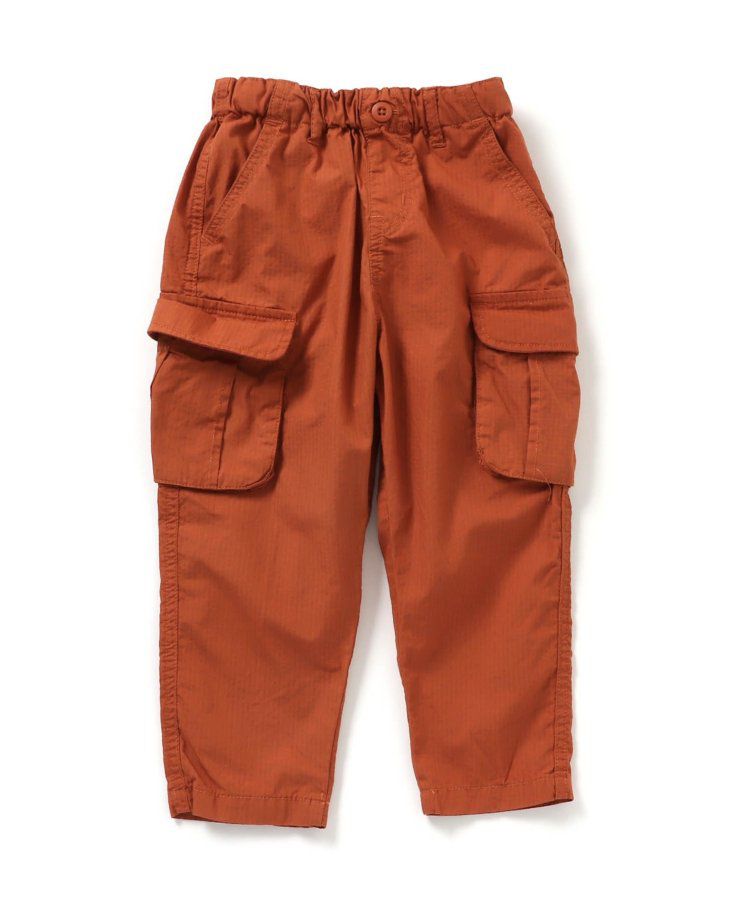 日本 BREEZE - 輕便工裝風！防撕材質耐穿長褲-卡其x黑撞色