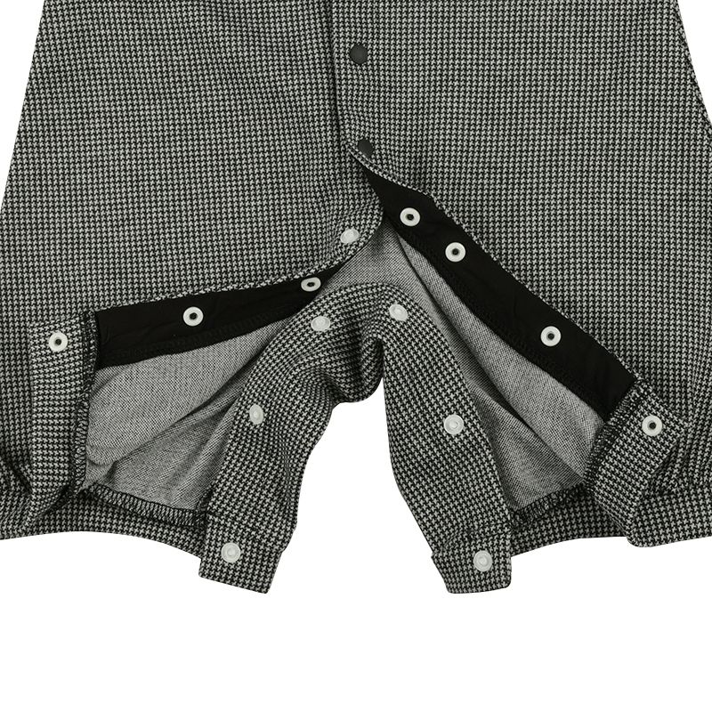 akachan honpo - 分腳連身衣&圍兜-灰色