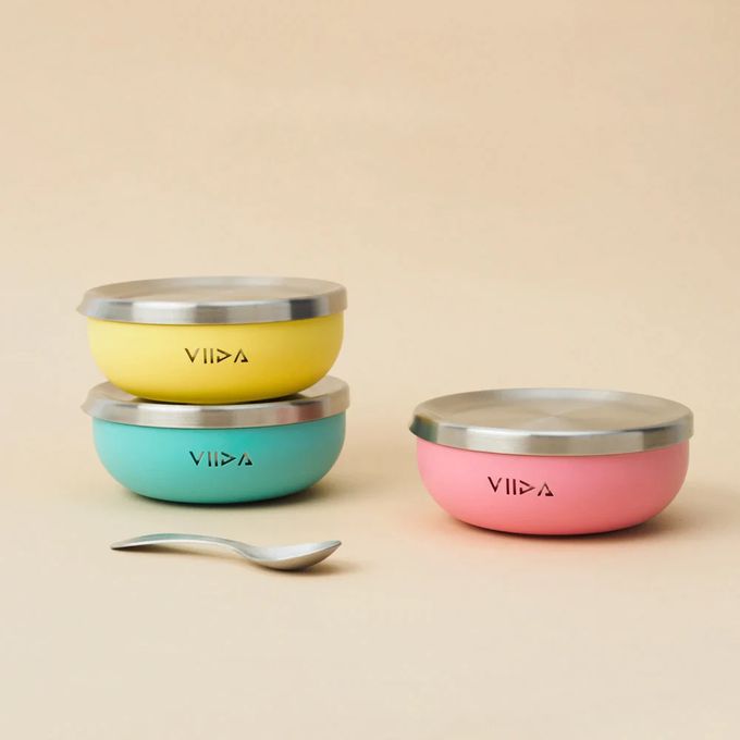 VIIDA - SOUFFLÉ 抗菌不鏽鋼兒童匙 3入組