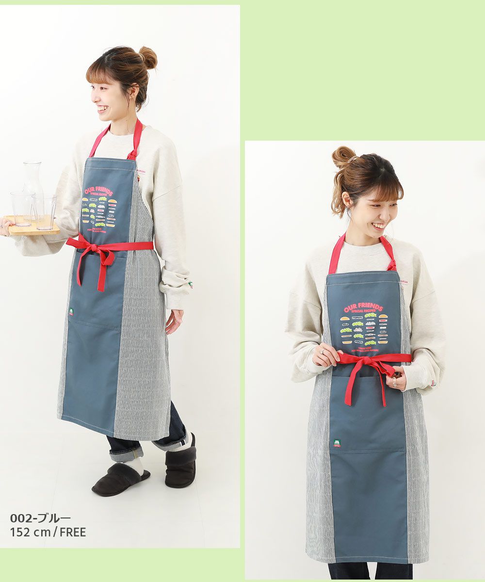 日本 devirock - 聯名限定 抗污材質厚磅圍裙(大人款)-海軍藍 (FREE)