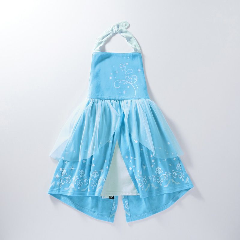 日本千趣會 - 公主圍裙式洋裝-卡通人物小美人魚-薄荷x粉紫