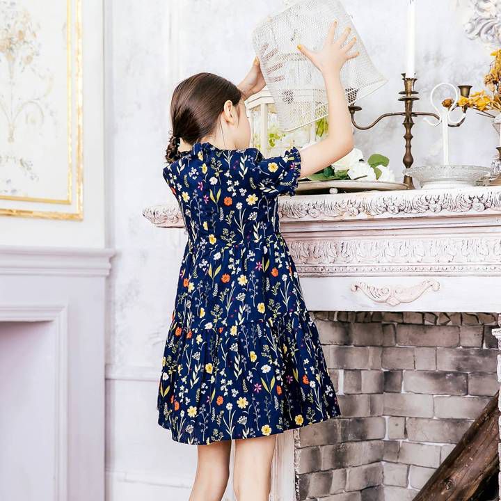 Bunny n Bloom - (童裝)鳶尾洋裝-小孩款-藍